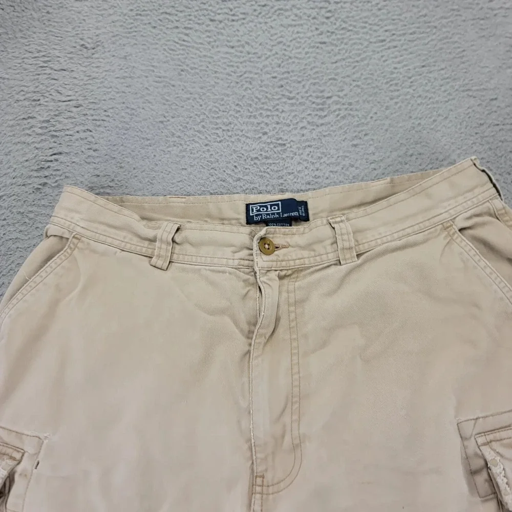 Polo by Ralph Lauren‎ Shorts Mens 35 Tan Vintage Baggy Cargo Y2k 90s Skater